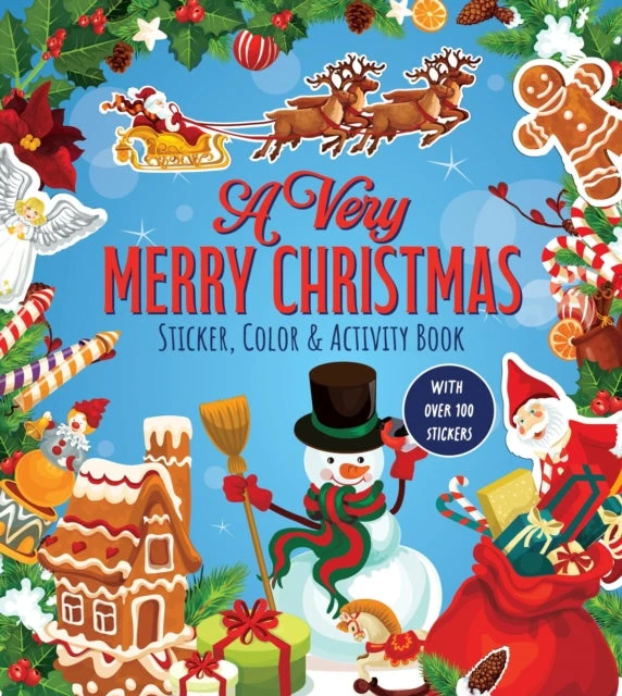KNYGA Bookshop Very Merry Christmas Sticker, Color &amp; Activity Book