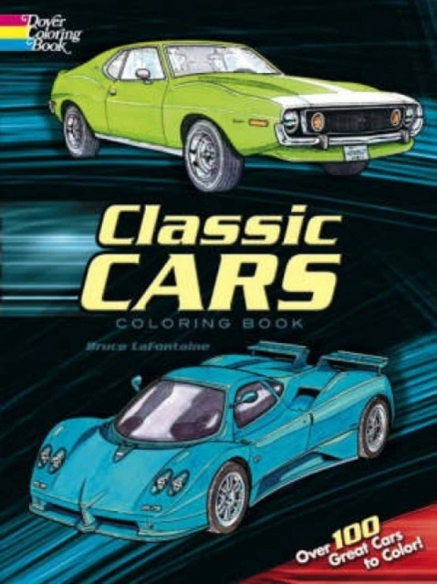 KNYGA Bruce Lafontaine Classic Cars Coloring Book