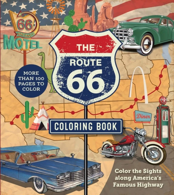 KNYGA Editors of Chartwell Books Route 66 Coloring Book