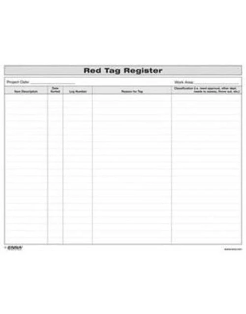 KNYGA Enna 5S Raudona Tag Register Form