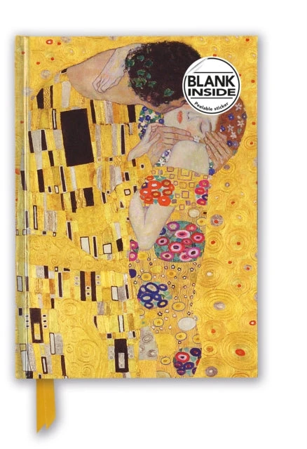 Flame Flame Tree Liepsnos liepsnos medis Gustav Klimt: Bučinys (blizgantis tuščias užrašų knygelė)
