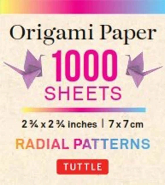 KNYGA Tuttle Tuttle Publishing Origami Paper Color Bursts 1,000 sheets 2 3/4 in (7 cm)
