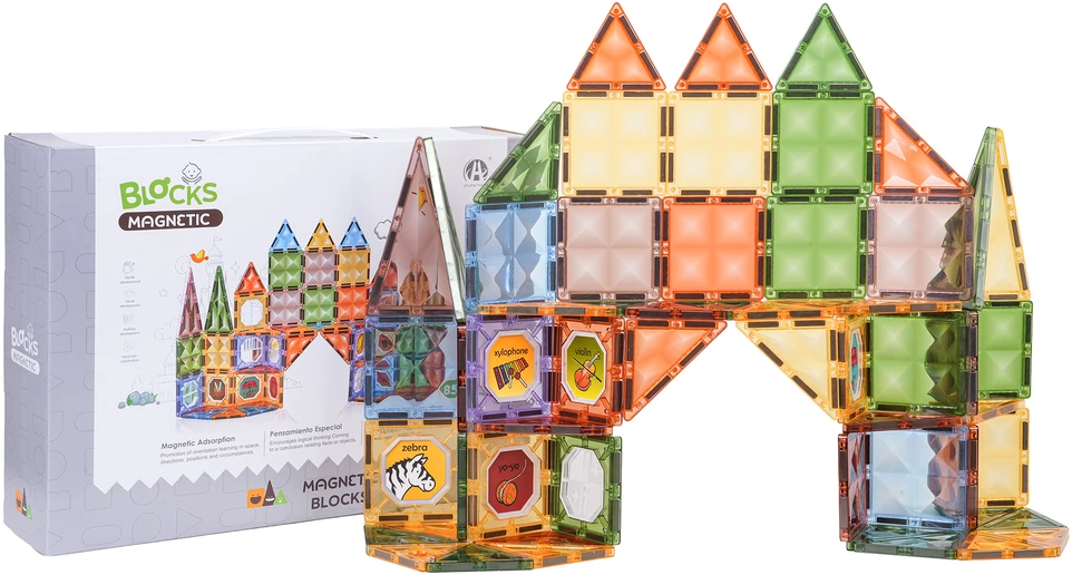 3D magnetinių blokelių rinkinys 85 vnt