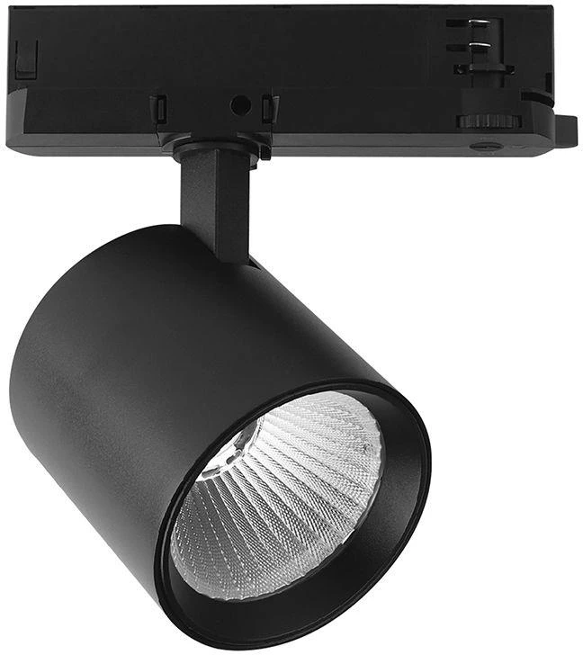 30W LED šviestuvas į 3 fazių bėgelius, juodas, 6400K, CREE LED chip