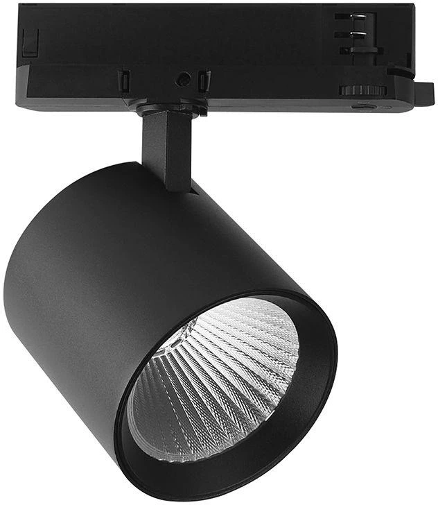 36W LED šviestuvas į 3 fazių bėgelius, juodas, 6400K, CREE LED chip