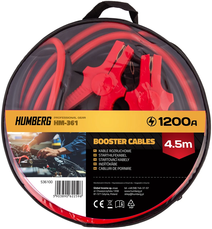 Užvedimo laidas 4,5 m 1200 A HM-361 Humberg