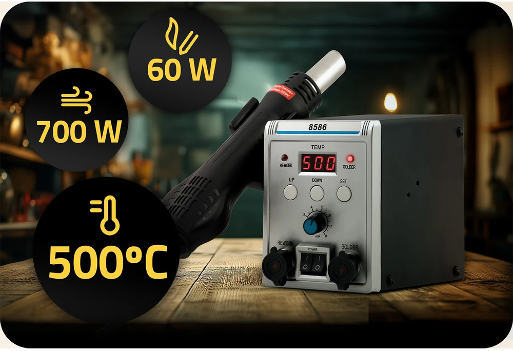 Humberg Karšto Oro Litavimo Stotelė, 700W Karšto Oro Perdirbimo Stotelė, 60W Litavimo Stotelė, SMD Remonto Stotelė, PCB Perdirbimo Stotelė