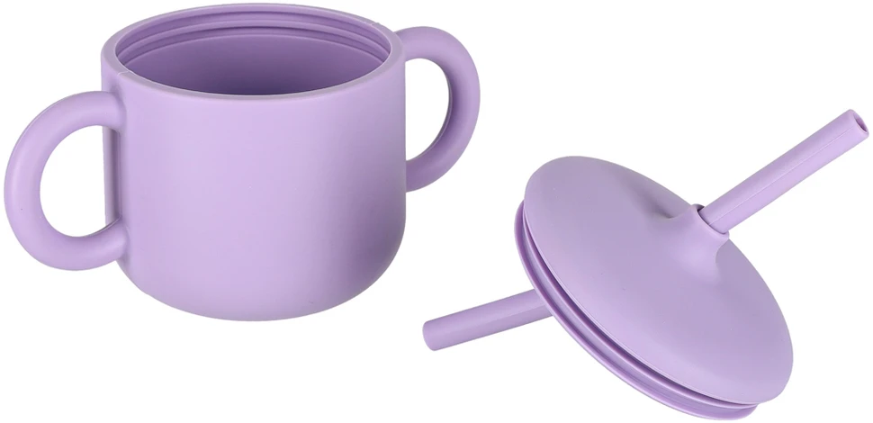 Vaikiškų silikoninių įrankių rinkinys 8 vnt violetinės spalvos