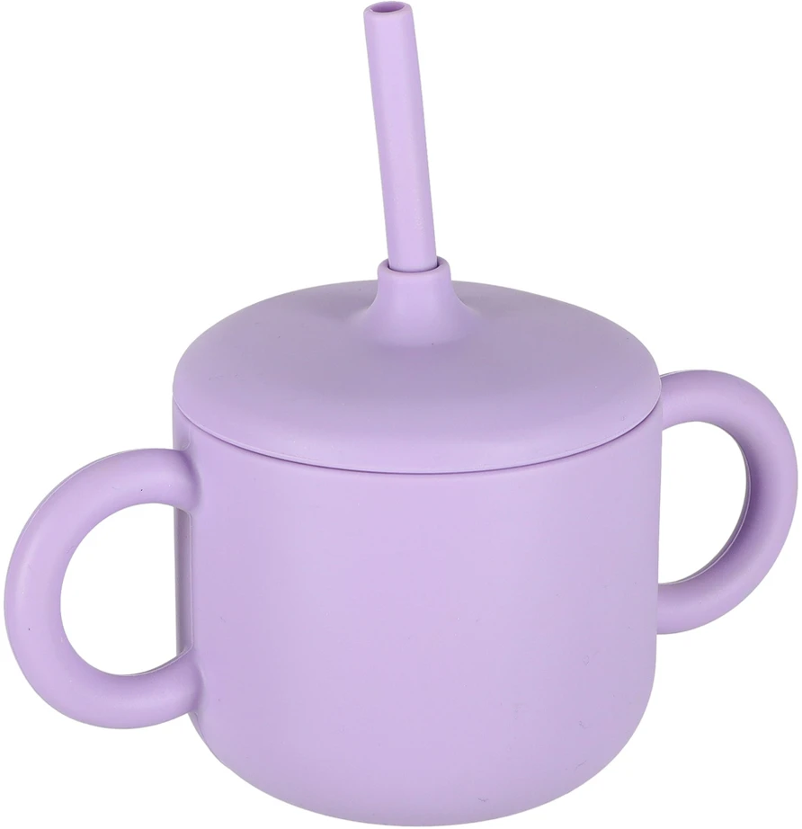 Vaikiškų silikoninių įrankių rinkinys 8 vnt violetinės spalvos