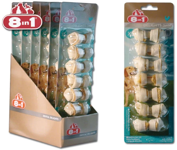 8in1 Delights Pro Dental XS kaulas mažų veislių šunims, 7 vnt.