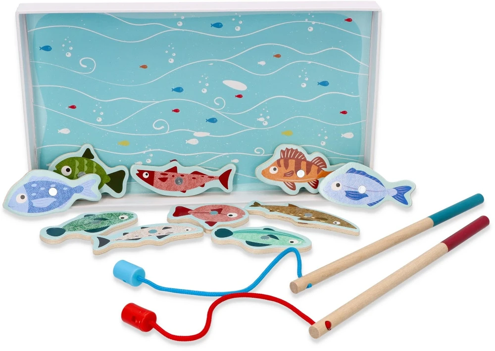 Adam Toys Magnetinė žvejybinė žaidimo lenta su pingvinu, vaikams nuo 18 mėn., lavina motoriką