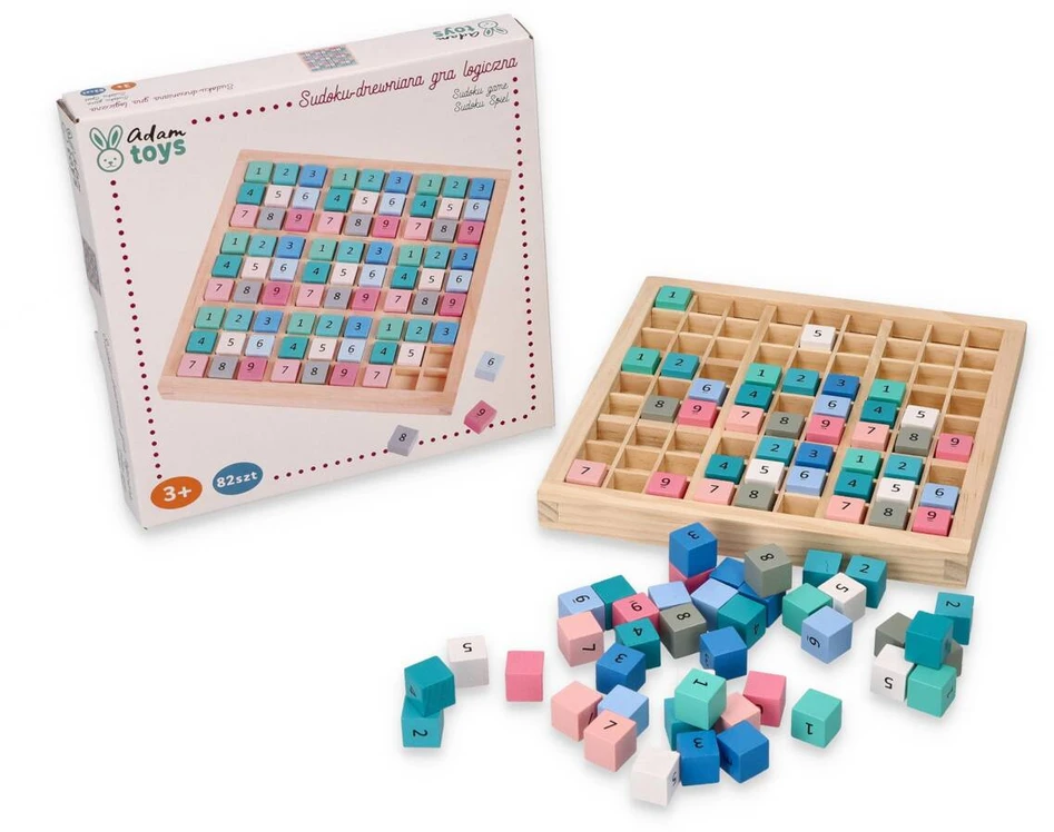 Adam Toys Spalvinga loginė Sudoku dėlionė vaikams nuo 6 metų, lavina mąstymą ir matematiką, daugiaspalvė