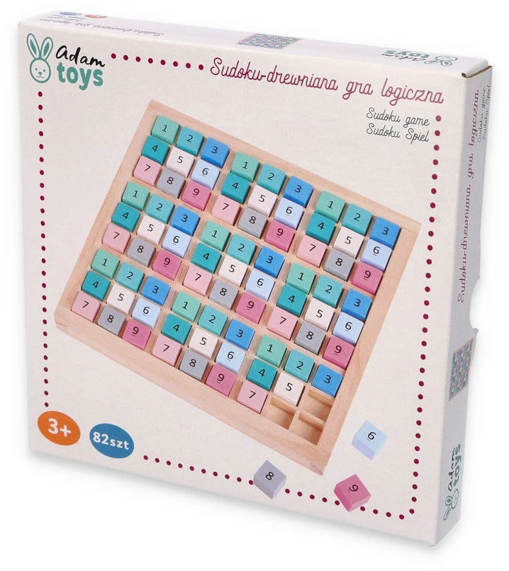 Adam Toys Spalvinga loginė Sudoku dėlionė vaikams nuo 6 metų, lavina mąstymą ir matematiką, daugiaspalvė
