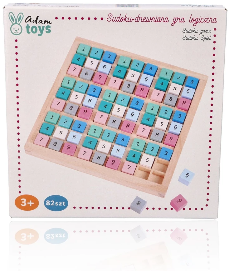 Adam Toys Spalvinga loginė Sudoku dėlionė vaikams nuo 6 metų, lavina mąstymą ir matematiką, daugiaspalvė