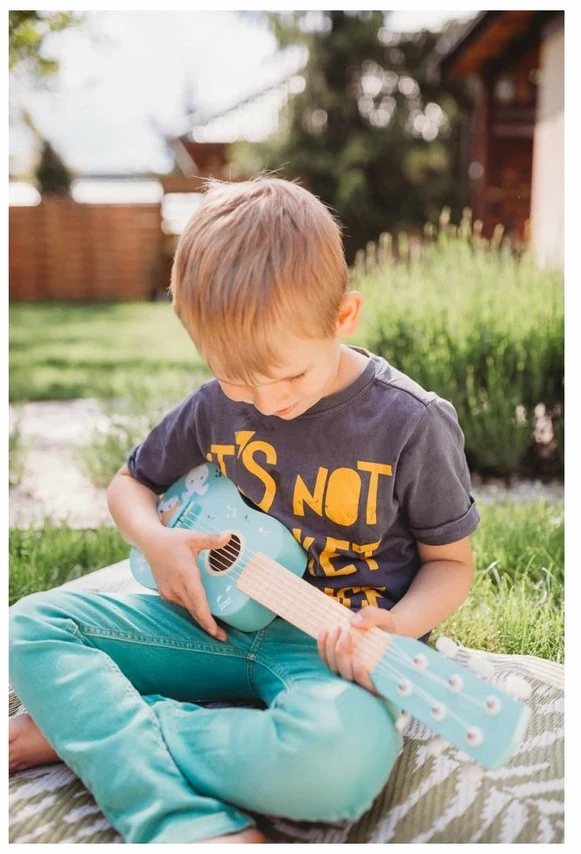 Adam Toys Vaikiškas muzikinis instrumentų rinkinys su vovere, skatina kūrybiškumą, nuo 3 metų, mėtų spalvos