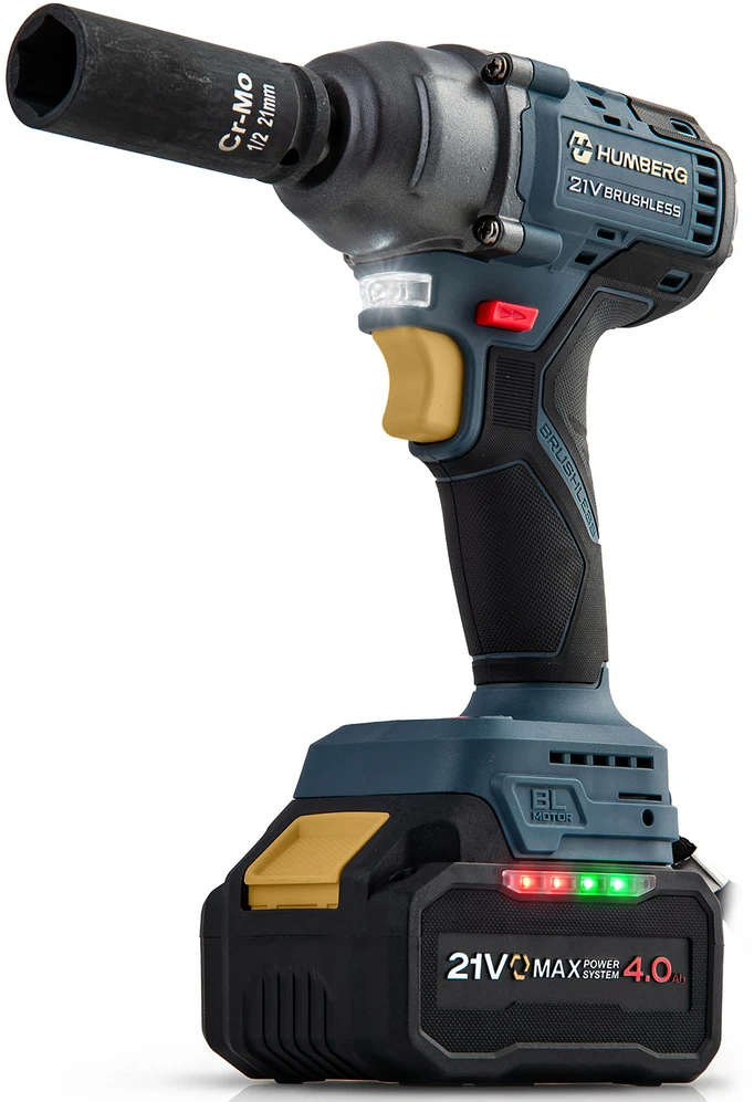 Akumuliatorinis smūginis veržliaraktis Humberg HM-440 21V