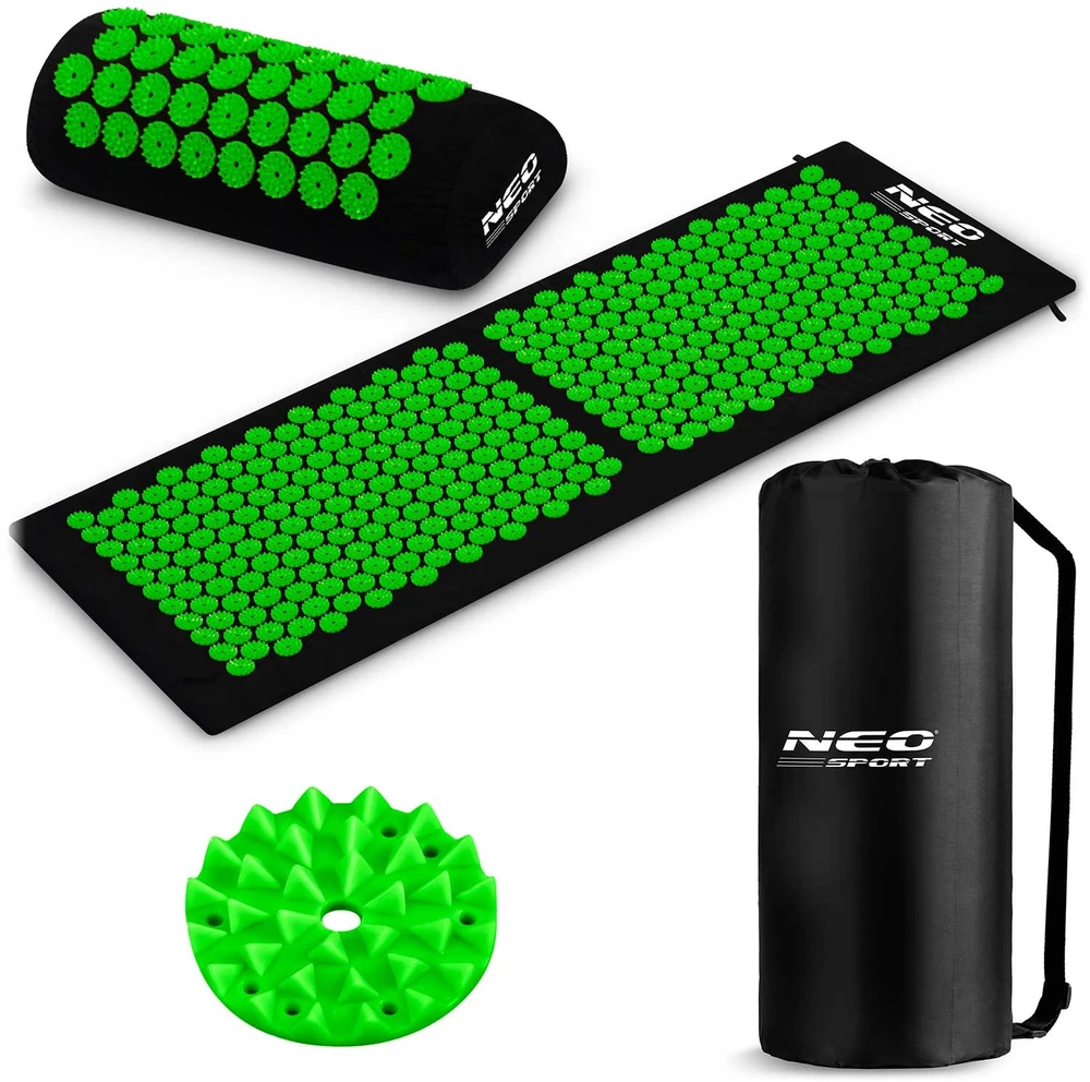 Akupresūros kilimėlis Neo-Sport NS-901 juodai žalias