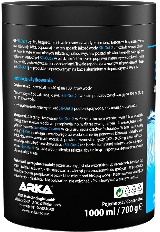 Akvariumo chemija ARKA Microbe-Lift SILI-OUT 2 1000 ml