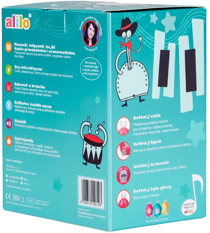 Alilo Happy Bunny P1 mėlyna - polska wersja językowa