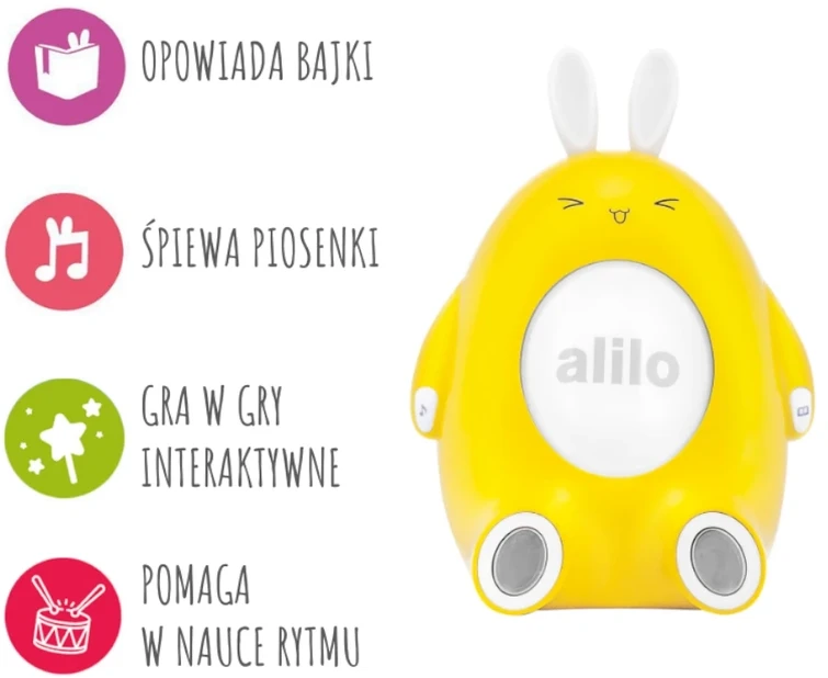 Alilo Happy Bunny P1 geltona - polska wersja językowa