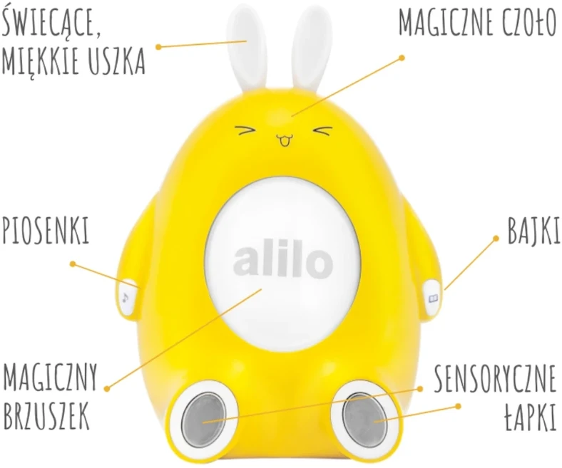 Alilo Happy Bunny P1 geltona - polska wersja językowa