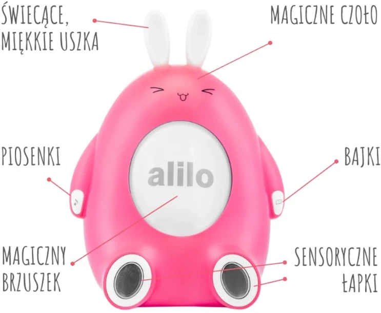 Alilo Happy Bunny P1 rožinė - polska wersja językowa
