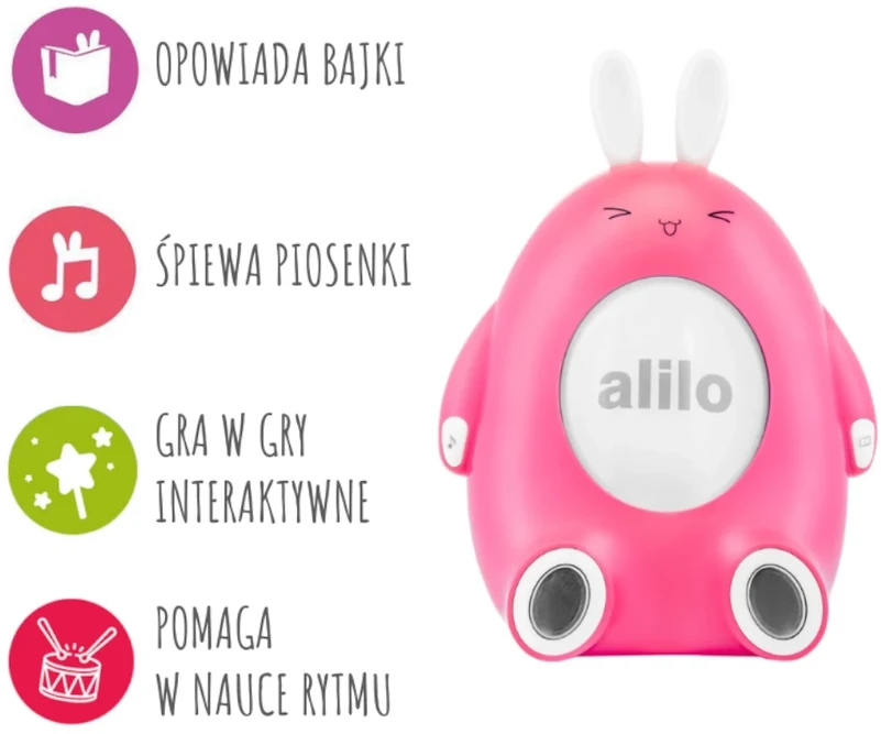 Alilo Happy Bunny P1 rožinė - polska wersja językowa