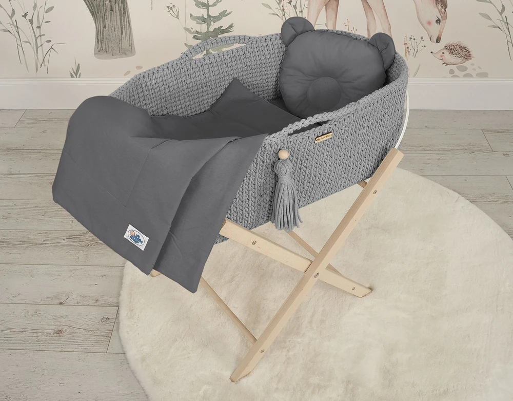 My Sweet Baby Antklodė su pagalvė kūdikiui, 2 dalių komplektas, antracito spalvos