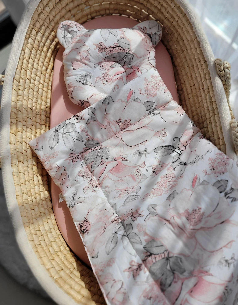 My Sweet Baby Antklodė su pagalvė kūdikiui, 2 dalių komplektas, sepijos rožės