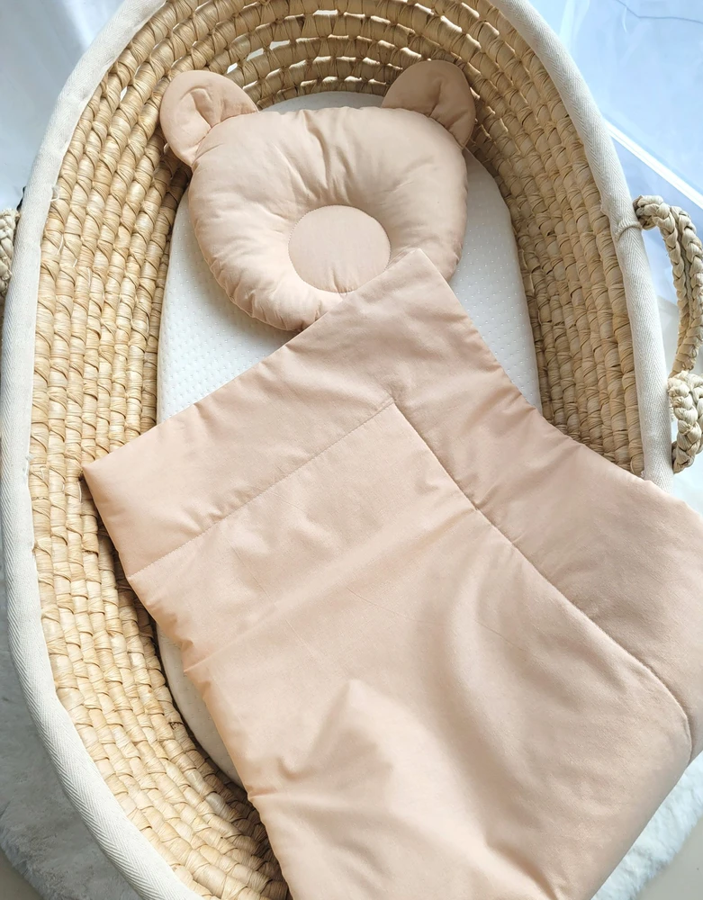 My Sweet Baby Antklodė su pagalve kūdikiui, 2 dalių komplektas, smėlio spalvos