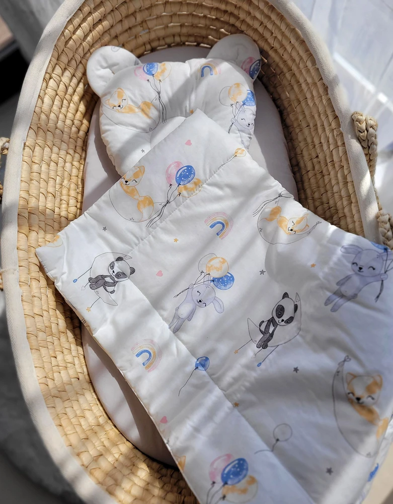 My Sweet Baby Antklodė su pagalvė kūdikiui 2 dalių komplektas, balionėliai