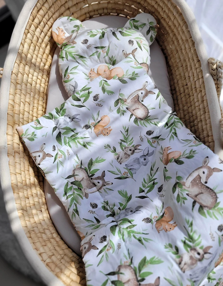 My Sweet Baby Antklodė su pagalvė kūdikiui, 2 dalių komplektas, miško žalia