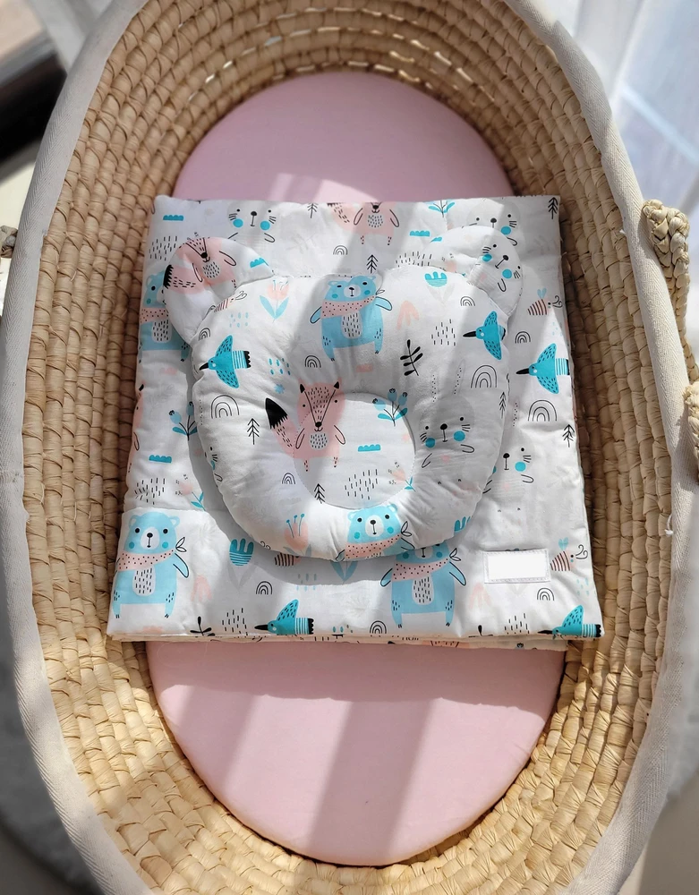 My Sweet Baby Antklodė su pagalvė kūdikiui, 2 dalių komplektas, mėlyni meškiukai