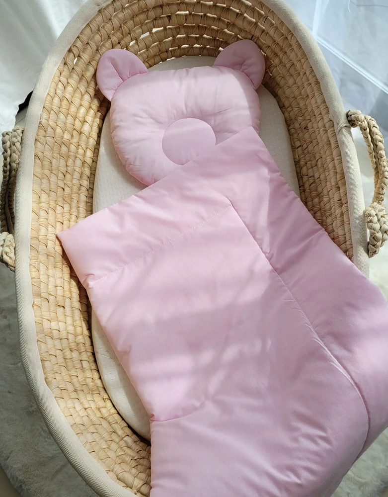My Sweet Baby Antklodė su pagalvė kūdikiui, 2 dalių rinkinys, rožinė
