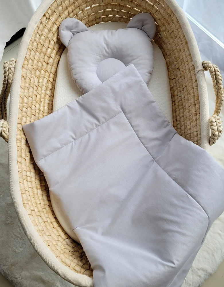 My Sweet Baby Antklodė su pagalvė kūdikiui, 2 dalių rinkinys, pilka