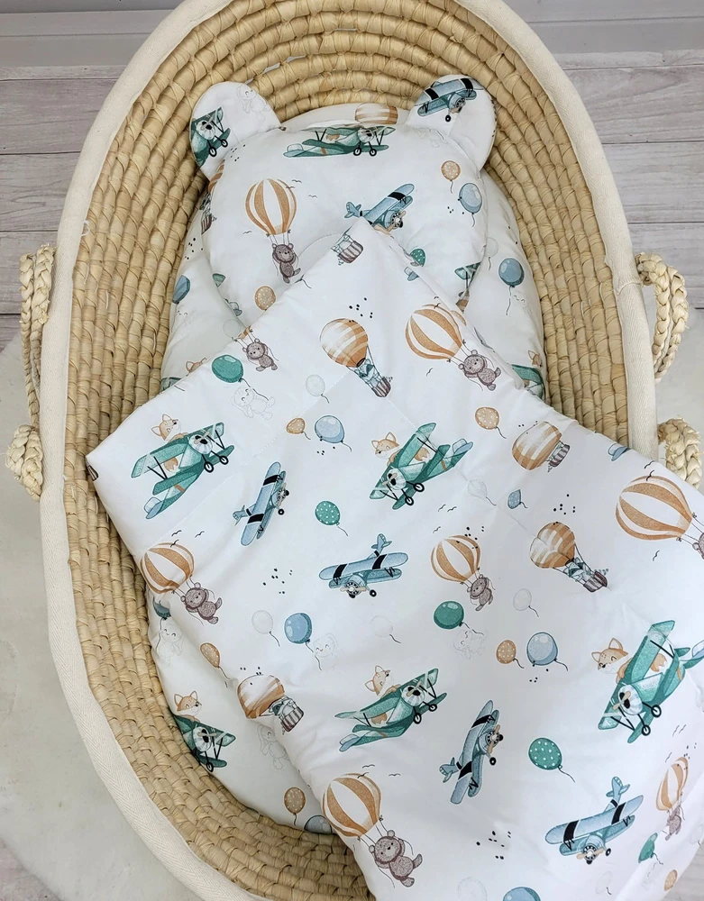 My Sweet Baby Antklodė su pagalvė kūdikiui 2 dalių rinkinys, debesų nuotykis