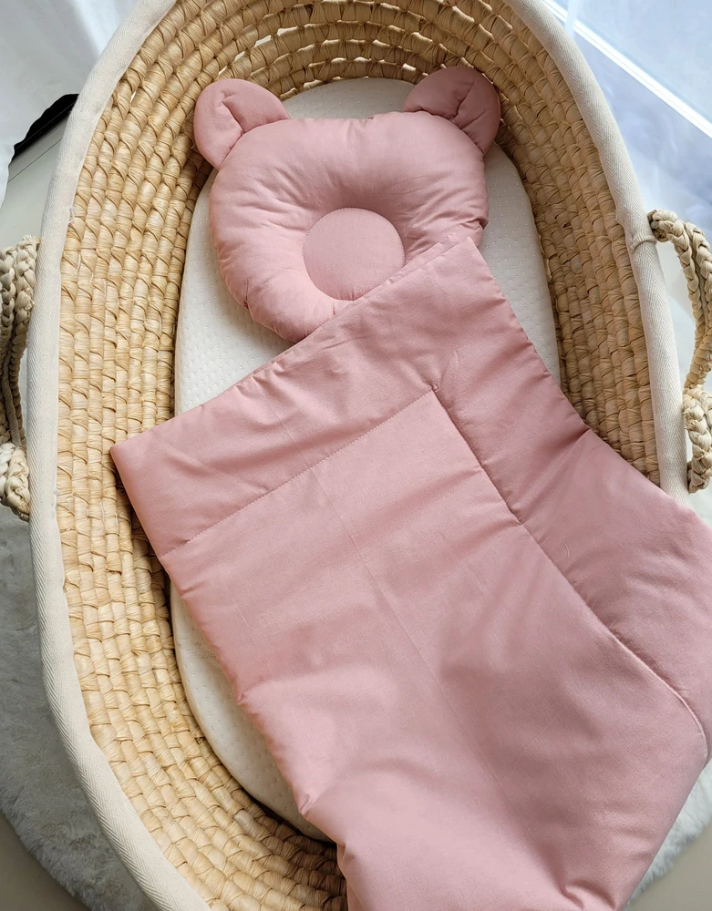 My Sweet Baby Antklodė su pagalvė kūdikiui, 2 dalių rinkinys, pastelinė rožinė
