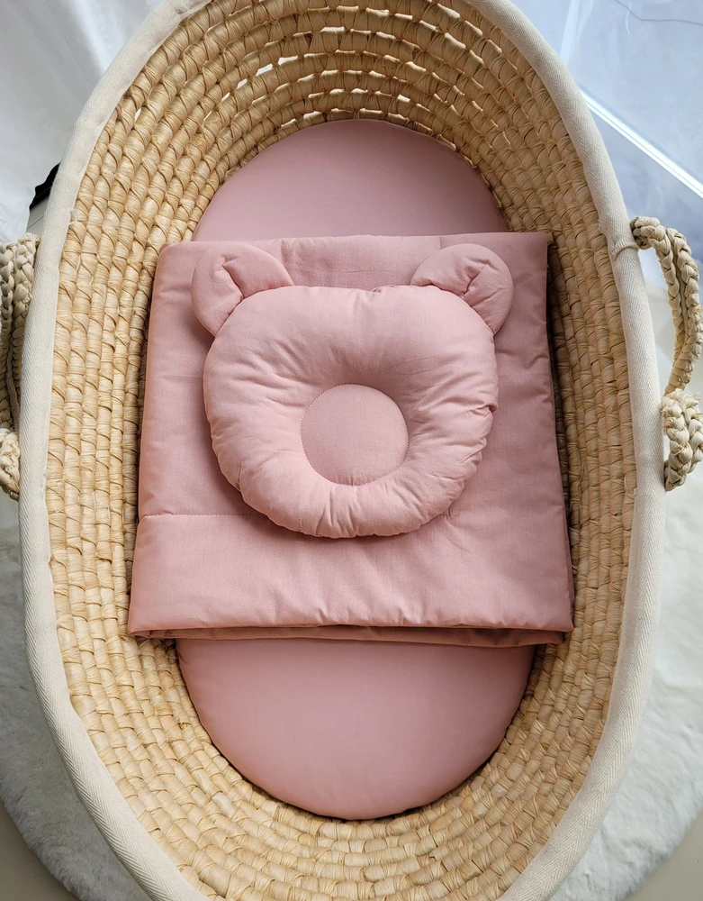 My Sweet Baby Antklodė su pagalvė kūdikiui, 2 dalių rinkinys, pastelinė rožinė