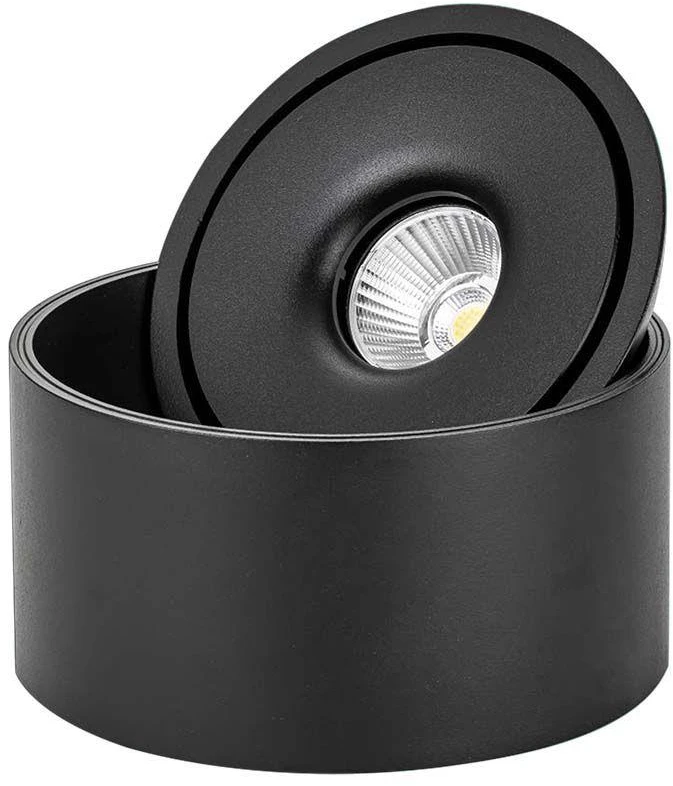 Lubinis šviestuvas V-tac 28W LED paviršinis šviestuvas, juodas, 3000-6400K