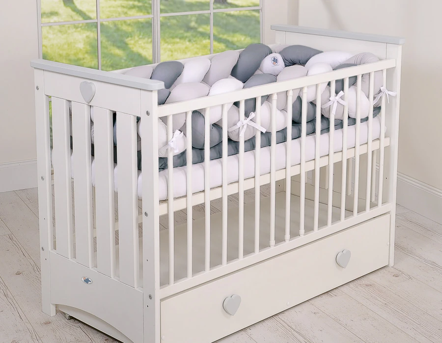 My Sweet Baby Pintas bamperis XXL – balta/pilka/antracito