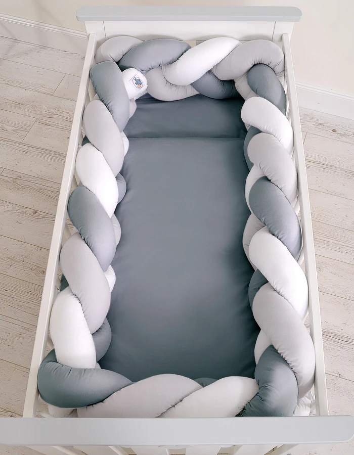 My Sweet Baby Pintas bamperis XXL – balta/pilka/antracito