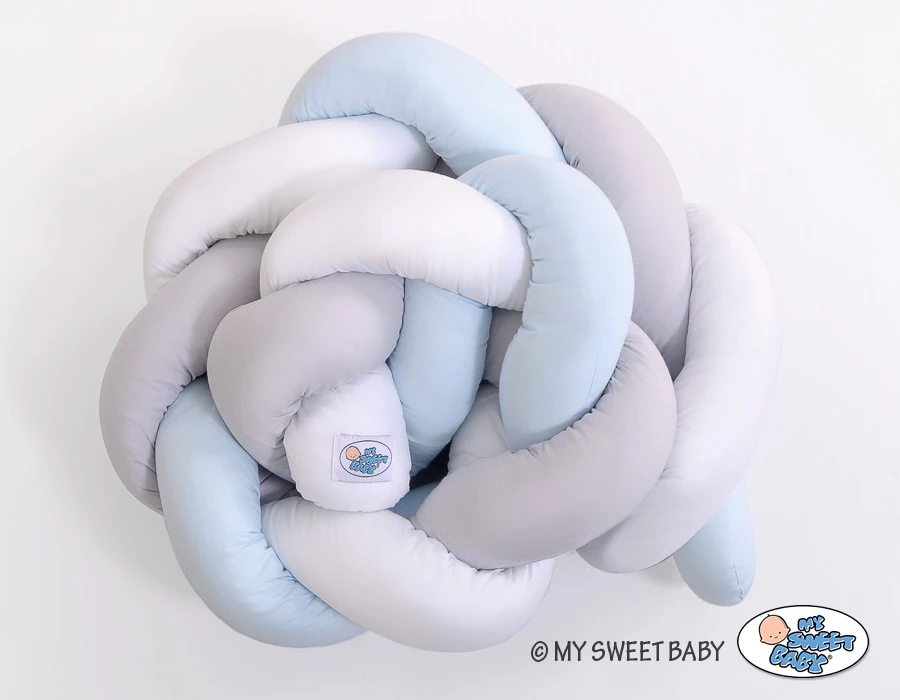 My Sweet Baby Mazginis lovytės bamperis – balta/pilka/mėlyna