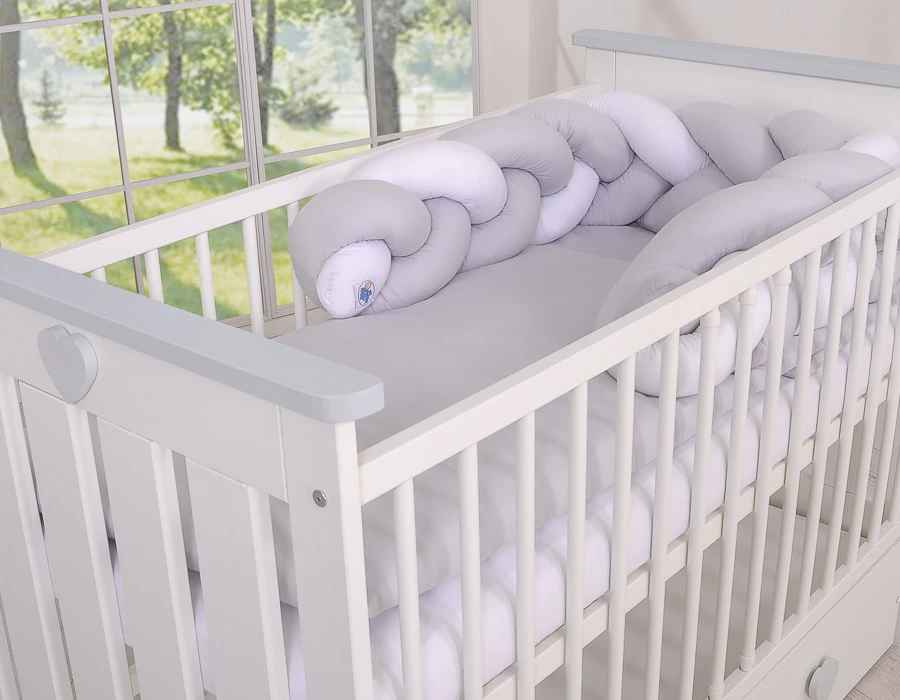 My Sweet Baby Pintas lovytės bamperis – balta/pilka
