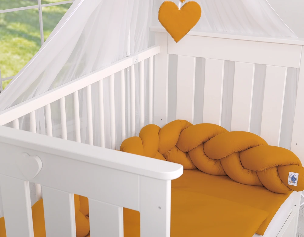 My Sweet Baby Pynėta apsauginė pagalvėlė – medaus geltonumo