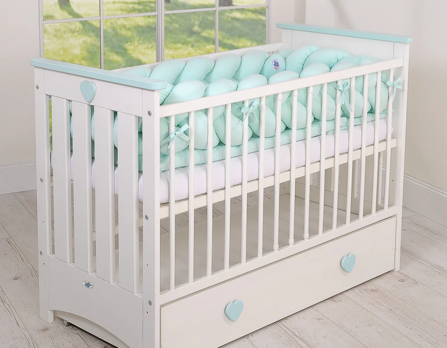 My Sweet Baby Pintas lovytės bamperis XXL – mėtų spalvos