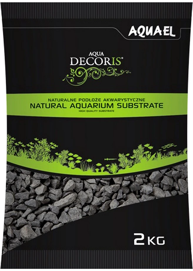 Aquael gruntas juodas 2-4mm 2kg
