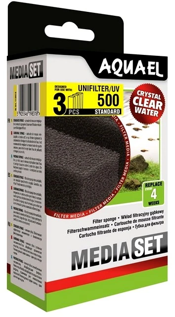 Aquael Unifilter 500 kempinių įdėklai, 3 vnt.