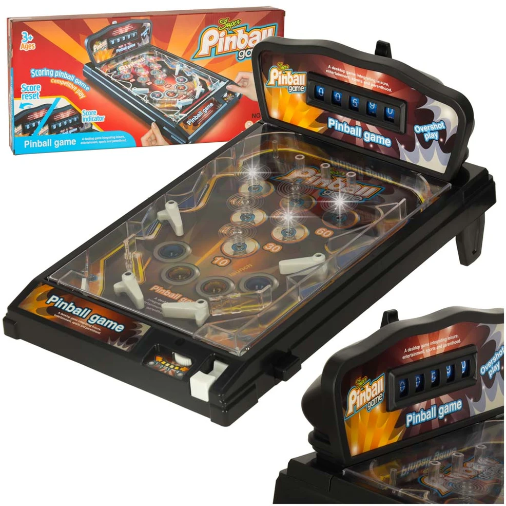 Ikonka Pinball flipper stalas arkadinis žaidimas su šviesomis ir muzika