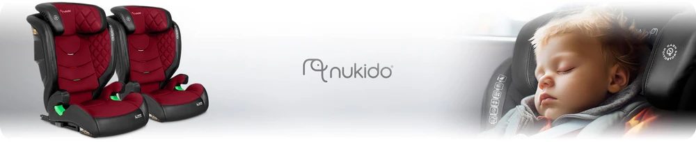 Automobilinė kėdutė Nukido Louis juoda - raudona, 15-36 kg ISOFIX