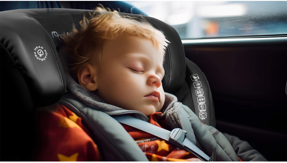 Nukido Louis automobilinė kėdutė, juoda/tamsiai mėlyna, 15-36 kg, ISOFIX